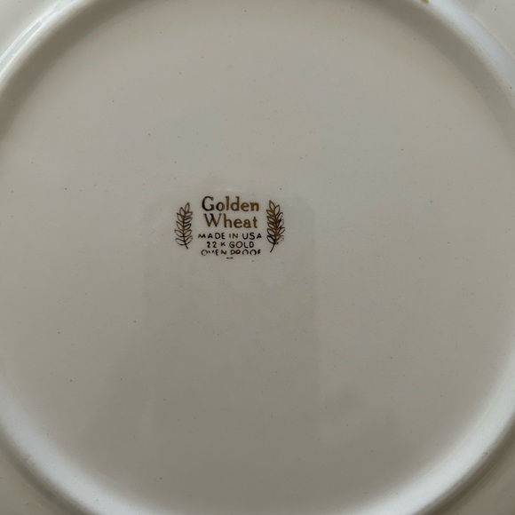 Homer Laughlin Knowles Golden Wheat Dinner Plate X4020 1950s made in USA Lennox - Picture 2 of 2